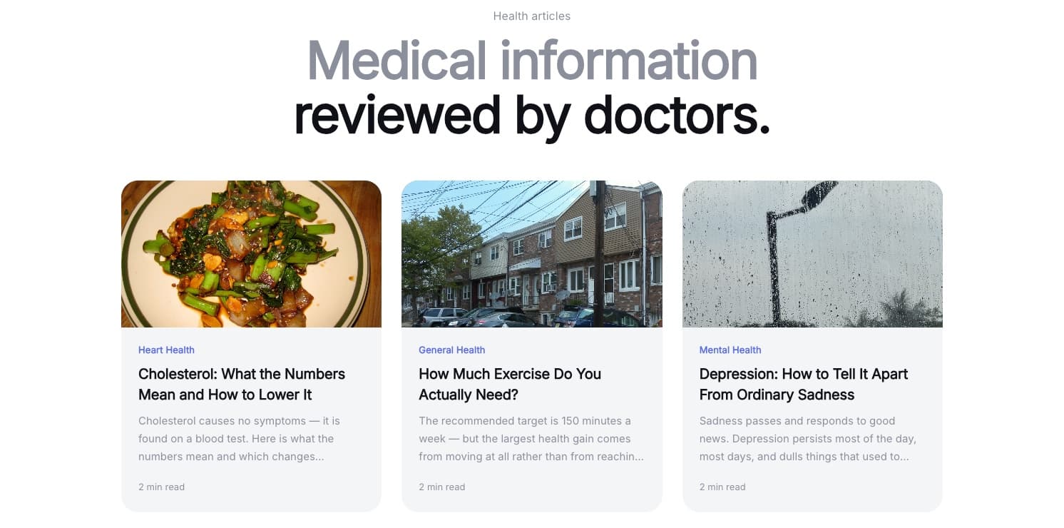 Health articles blog